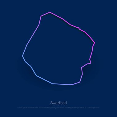 Svaziland ülke harita mavi sunum arka plan