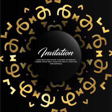 Düğün töreni kartı şablonu ile zarif çizmek, tipografi için illüstrasyon vektör 