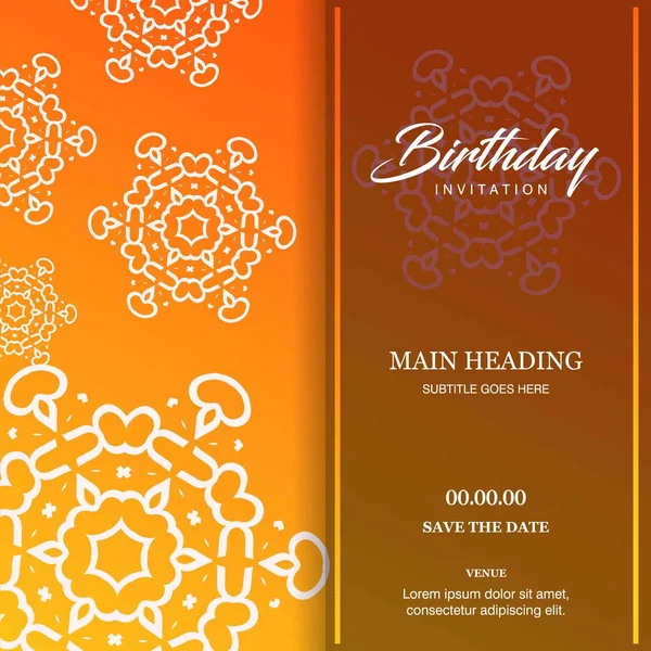 Happy Birthday Greeting Card Unieke Stijl Typografisch Ontwerp Vectorillustratie — Stockvector