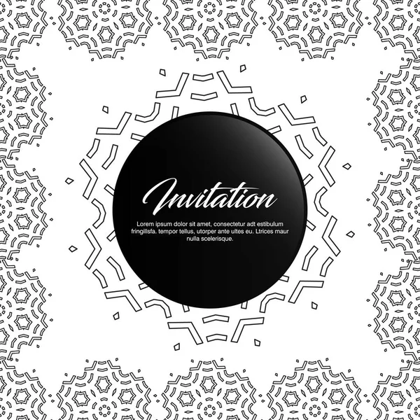 Elegantes Design Der Hochzeitskarte Einladungsvorlage Vektorillustration — Stockvektor