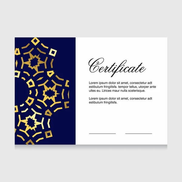 Certificado Design Apreciação Ilustração Vetorial — Vetor de Stock