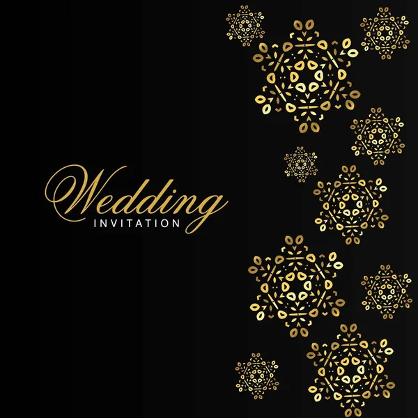 Modelo Cartão Cerimônia Casamento Com Design Elegante Ilustração Vetorial Para —  Vetores de Stock