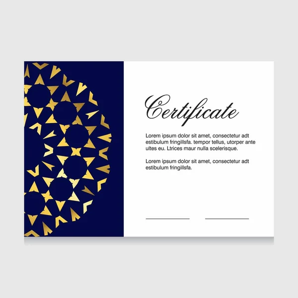 Certificaat Van Waardering Ontwerp Vectorillustratie — Stockvector