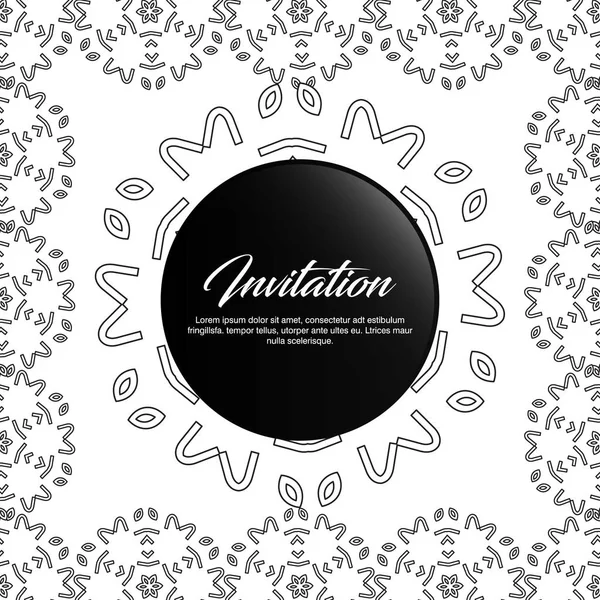 Elegante Ontwerp Van Bruiloft Uitnodiging Kaartsjabloon Vectorillustratie — Stockvector