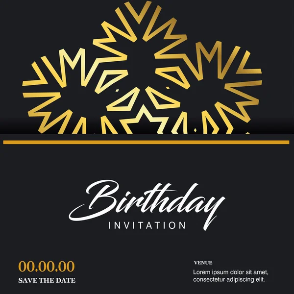 Birthday Card Design Vector Illustration — Stock Vector