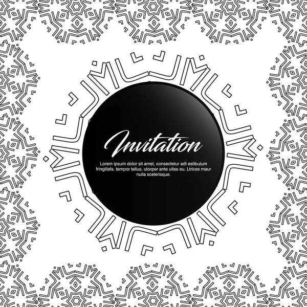 Elegáns Design Esküvői Meghívó Mintanyomtatvány Vektoros Illusztráció — Stock Vector