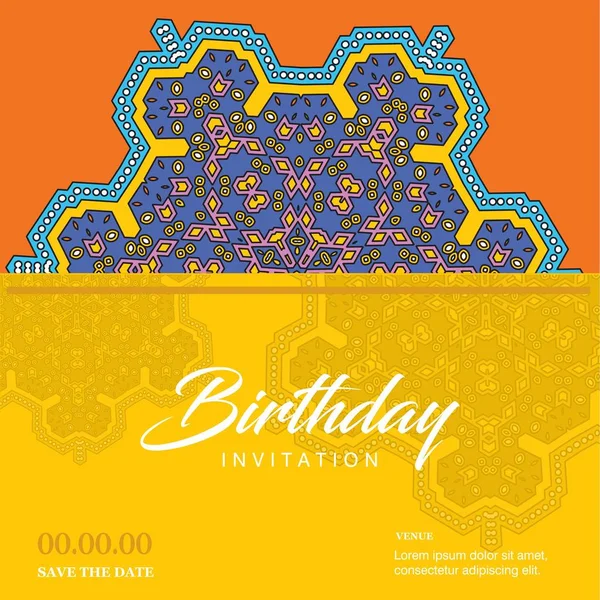 Happy Birthday Greeting Card Unique Style Typographic Design Vector Illustration — Stock Vector