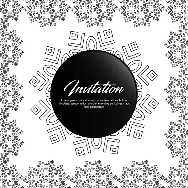 Design Élégant Modèle Invitation Carte Mariage Illustration Vectorielle — Image vectorielle