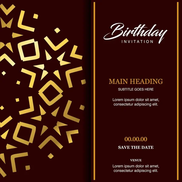 Happy Birthday Greeting Card Unieke Stijl Typografisch Ontwerp Vectorillustratie — Stockvector