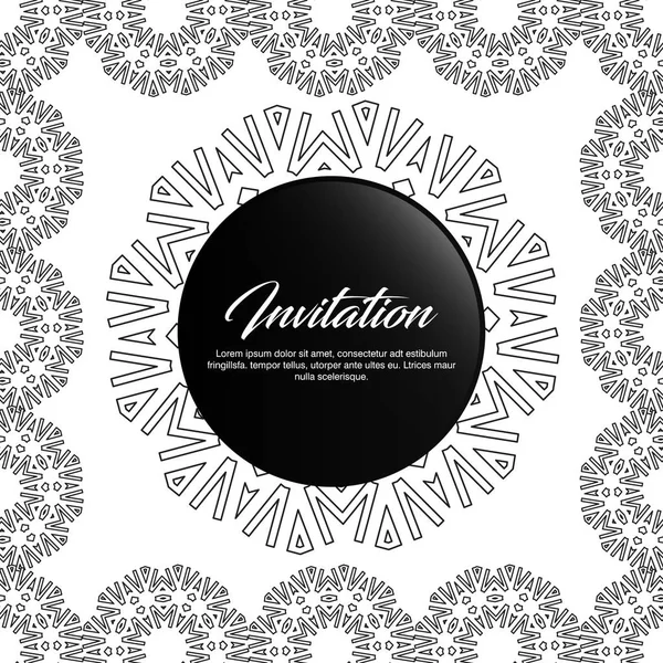 Carte Invitation Design Élégant Créatif — Image vectorielle