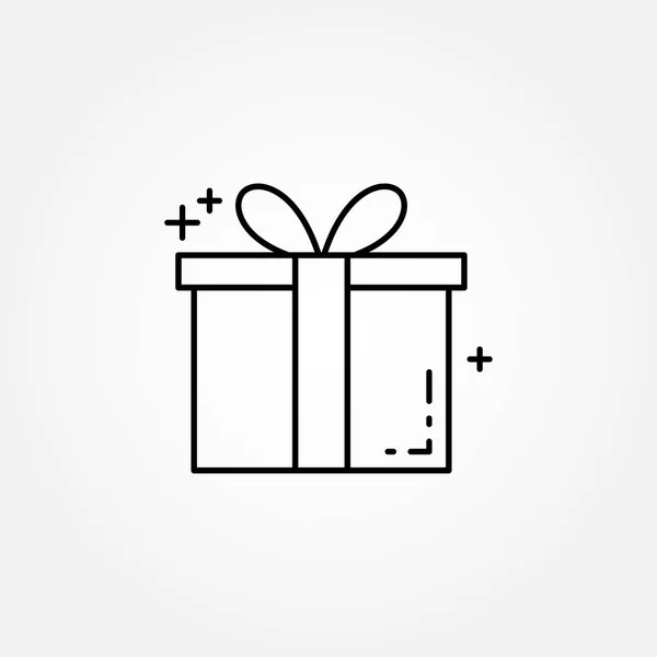 Weihnachtsgeschenkbox Ikone Vektorillustration — Stockvektor