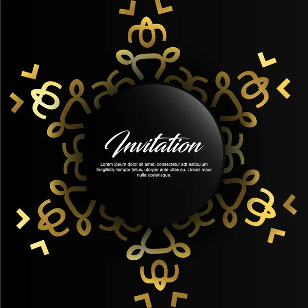 Elegante Ontwerp Van Bruiloft Uitnodiging Kaartsjabloon Vectorillustratie — Stockvector