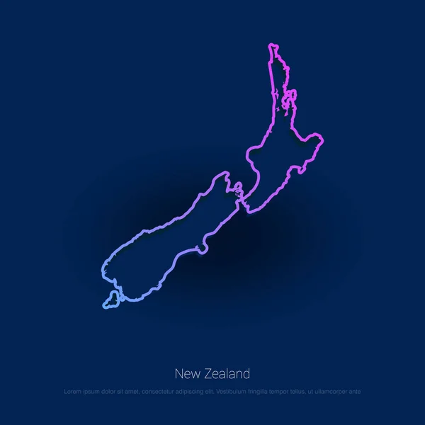 Neuseeland Landkarte Blauer Präsentationshintergrund — Stockvektor