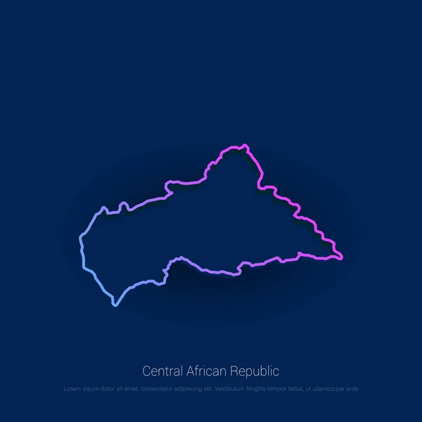 Středoafrická Republika Země Mapa Modré Prezentace Pozadí — Stockový vektor