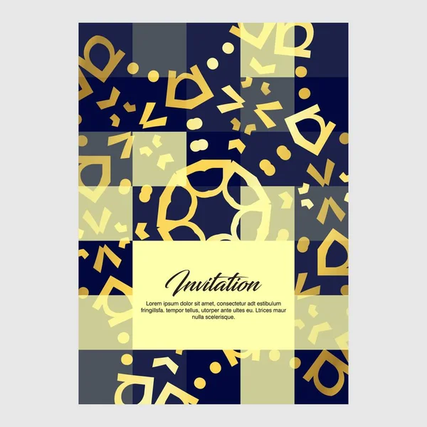 Elegant Design Wedding Card Invitation Template Vector Illustration — Stock Vector