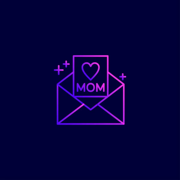 Feliz Mãe Dia Cartão Ilustração Vetorial — Vetor de Stock