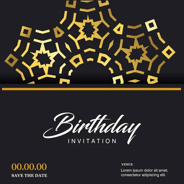 Happy Birthday Greeting Card Unique Style Typographic Design Vector Illustration — Stock Vector