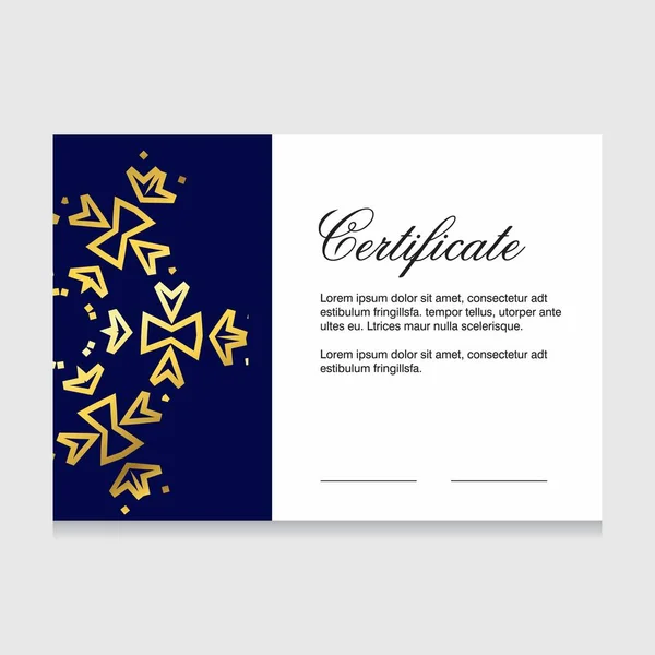 Certificaat Van Waardering Ontwerp Vectorillustratie — Stockvector