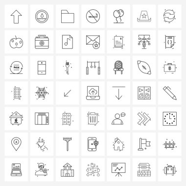 49 Modern Hat Çöl, eğlence, depolama, sirk, eğlence parkı illüstrasyon ikonu