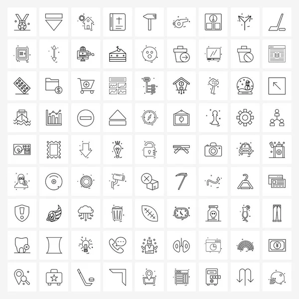 Universal Line Icon Pixel Symboles Parfaits Travail Jour Soleil Religieux — Image vectorielle