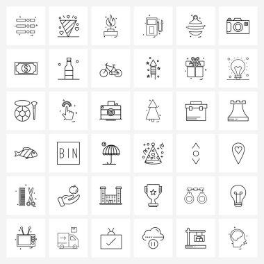 36 satırlık modern stil seti Pictograph tabanlı top, Noel 'ler, kimya, Noel, benzin taşıyıcı illüstrasyonu