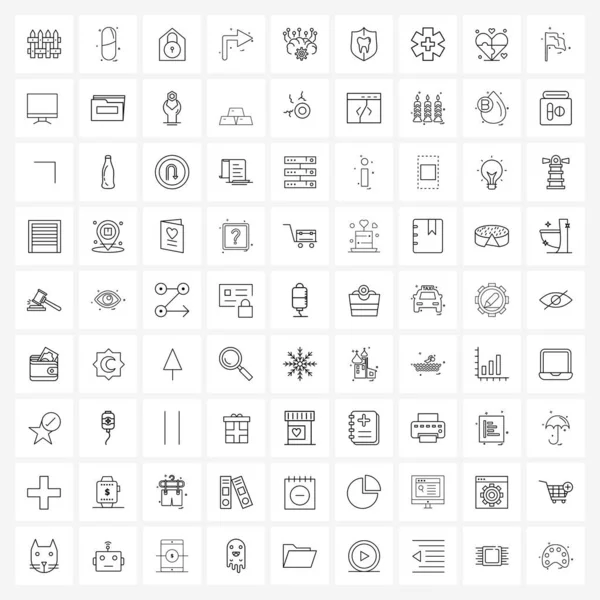 Pixel Perfect Set Vector Line Icons Security Cloud Lock Cloud — Stockový vektor