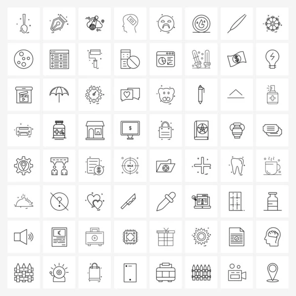 Universelle Symbole Pixel Perfekte Symbole Für Emotion Emoji Kommunikation Wundhilfe — Stockvektor