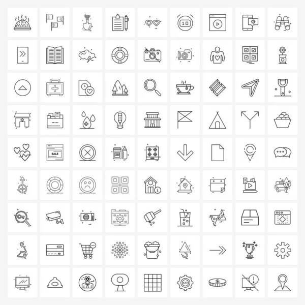 Pixel Perfect Set Vector Line Icons Valentines Day Valentine Spade — 스톡 벡터