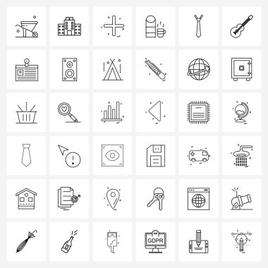 36 Modern Hat Kravat, içecek, ui, kahve, içecek vektörü illüstrasyonu