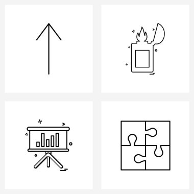 Oku yukarı kaldırmak için 4 Kullanıcı Simgesi ve simge kümesi; tahta; çakmak; paylaşım; fikir Vektörü İllüstrasyonu