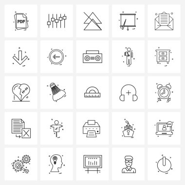 E- posta, ofis, makine, sunum, Vektör İllüstrasyonunu pasifleştir