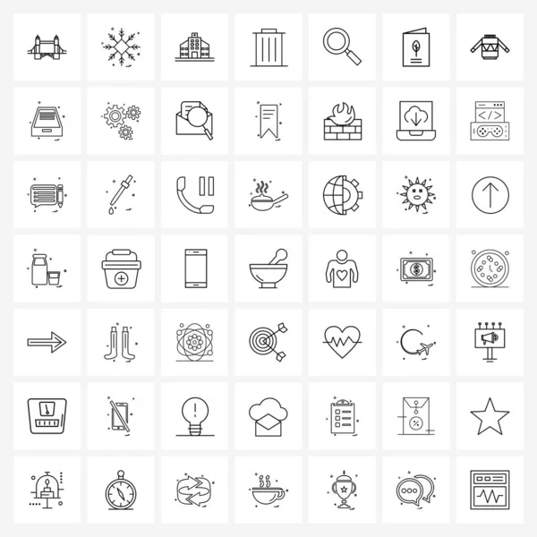 Editable Vector Line Icons Modern Symbols Trash Recycle Delete Medicated — Stock Vector