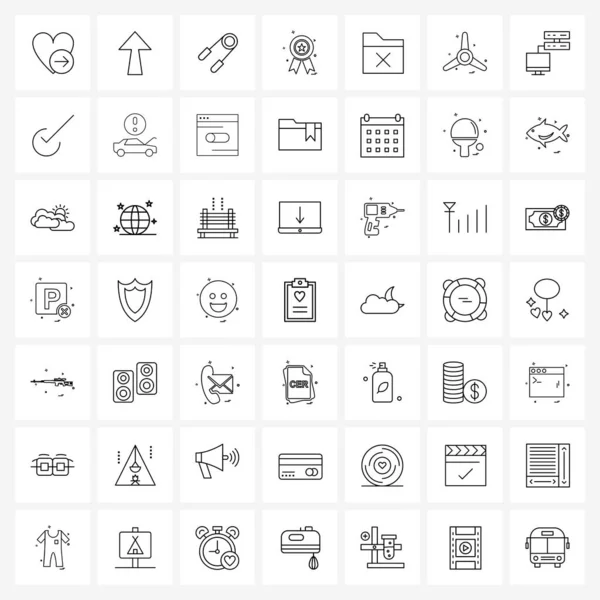 Pixel Perfect Conjunto Iconos Línea Vectorial Como Documento Insignia Aptitud — Vector de stock