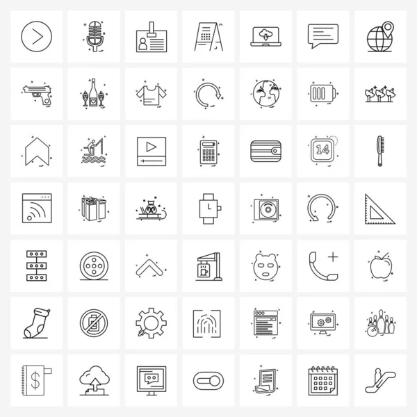 Set Von Simple Line Icons Für Web Und Print Wie — Stockvektor