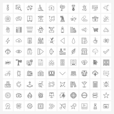 Dolar, bilim, yakınlaştırma, sağlık, engelli Vektör İllüstrasyonu için 100 Satır Sembolü Stok Vektör Simgesi