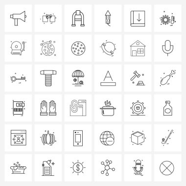 Okçuluk, kitap, sandalye, kutlamalar, havai fişek vektörü illüstrasyonu için 36 Satır Sembolü Stok Vektörü Simgesi