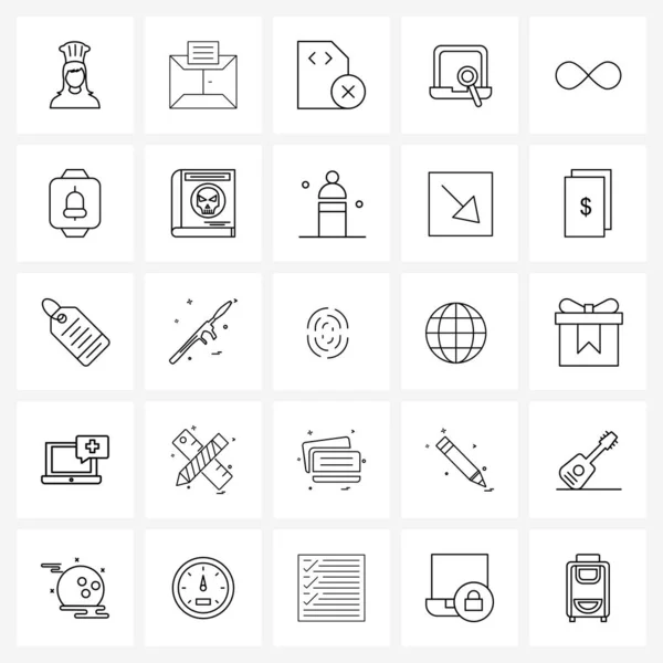 Set Von Simple Line Icons Für Web Und Print Wie — Stockvektor