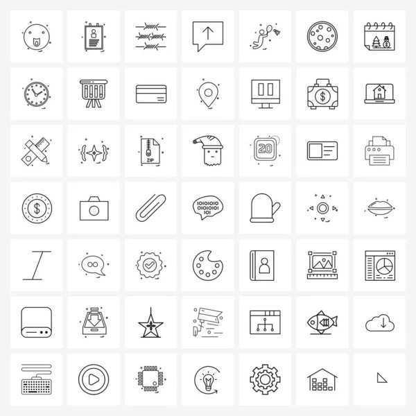 Conjunto Iconos Símbolos Para Juegos Cargar Archivar Chatear Comentar Ilustración — Vector de stock