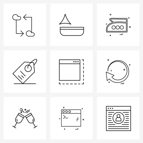 Paquete Iconos Línea Universal Para Aplicaciones Web Cambiar Tamaño Interacción — Vector de stock