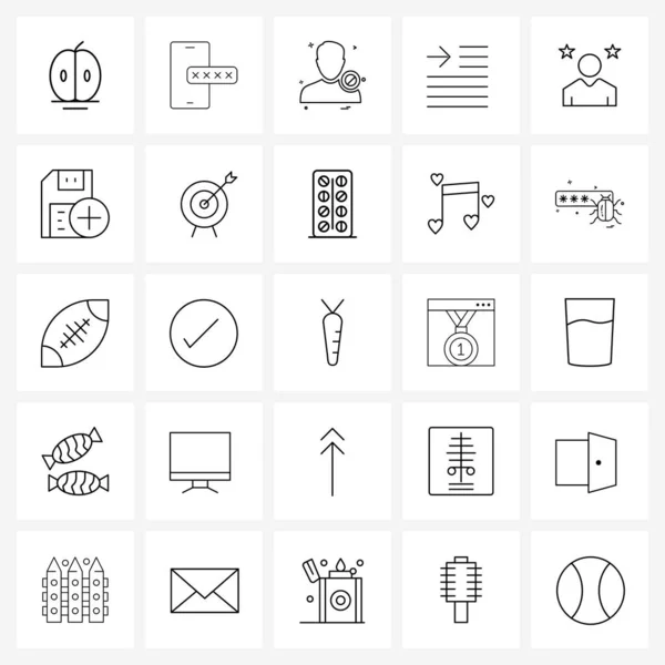 Universal Line Icons Für Web Und Mobile Persönliche Qualität Gedankenstrich — Stockvektor