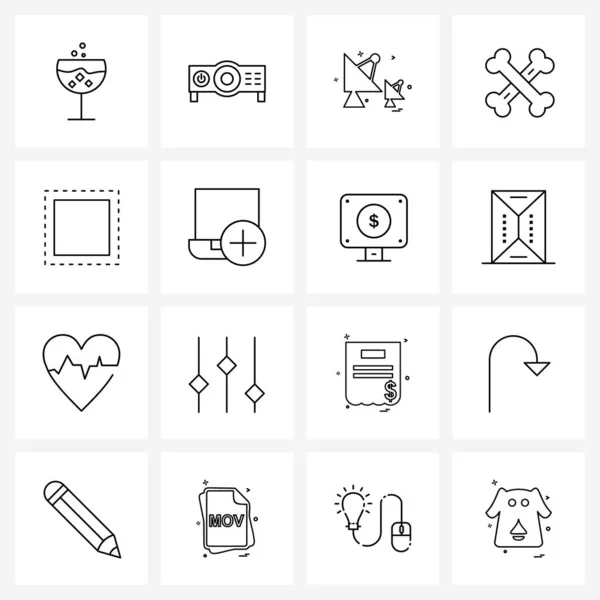 Set Von Modern Line Icons Für Zeichen Layout Antenne Expansion — Stockvektor