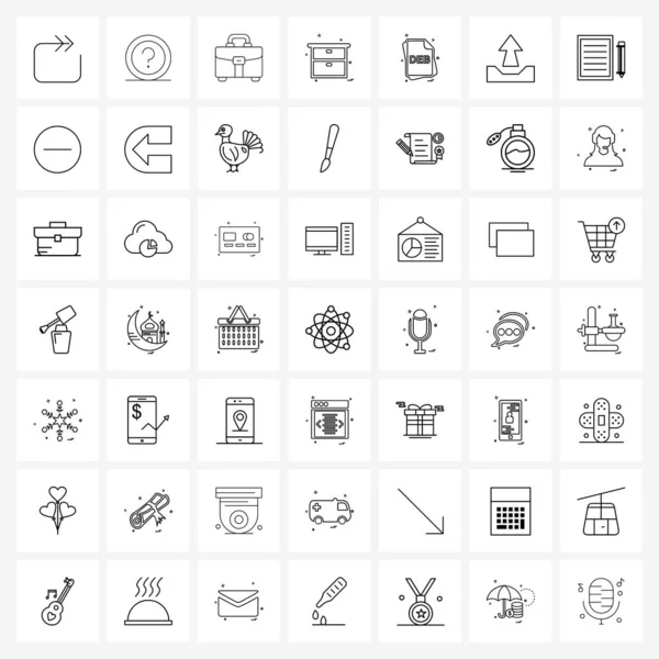 Universal Icons Pixel Symboles Parfaits Type Fichier Entreprise Table Meubles — Image vectorielle