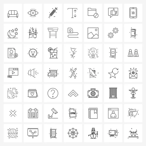Universal Line Icon Pixel Perfekte Symbole Für Ordner Text Medizin — Stockvektor