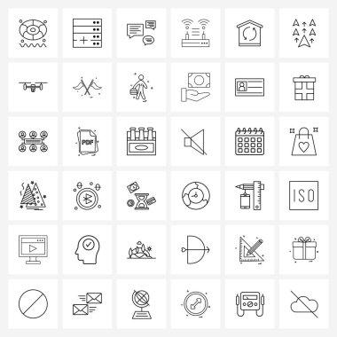 Modern Vektör Çizgisi ResimleriComment, home, message, electronics, router Vector Illustration