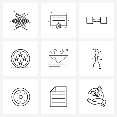 ui temel, bilim, eğitim, takımyıldız, ağırlık vektörü ilüstrasyonu için 9 UI simgesi ve sembolü kümesi