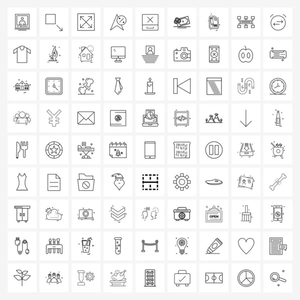 Iconos Universales Pixel Perfect Símbolos Cajón Archivo Ampliar Flechas Porcentaje — Archivo Imágenes Vectoriales