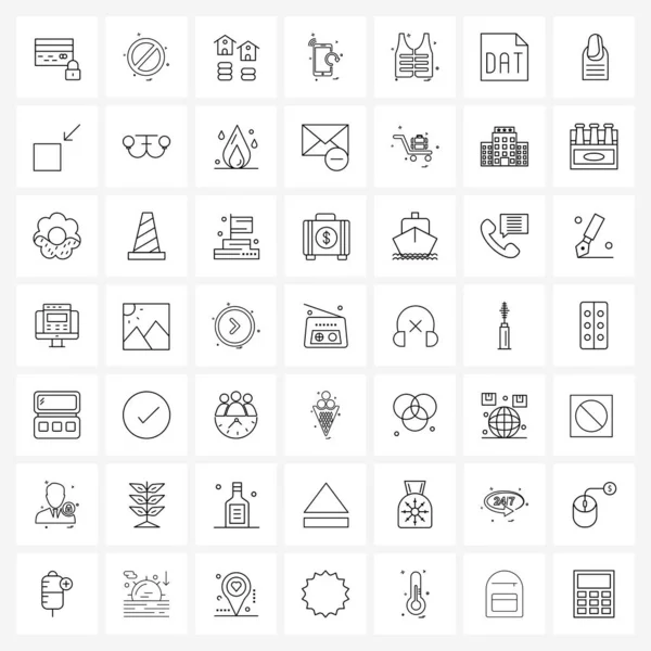 Universal Line Icon Pixel Perfekte Symbole Für Militär Nachlass Mobiltelefon — Stockvektor