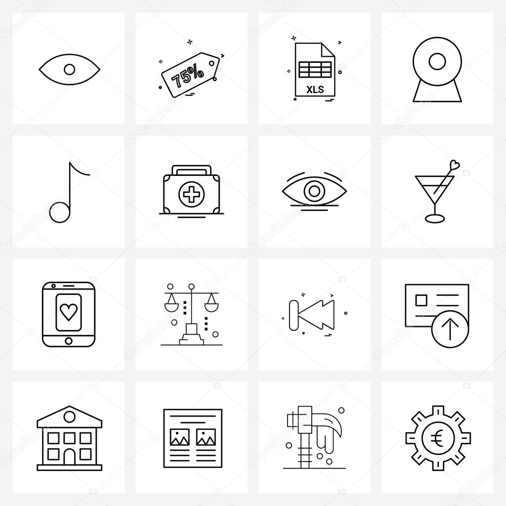16 Universal Line Icon Pixel Perfect Symbols Of Webcam Film Excel File Format Vector Illustration Premium Vector In Adobe Illustrator Ai Ai Format Encapsulated Postscript Eps Eps Format