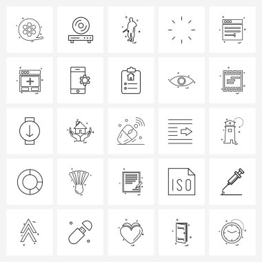 25 Düzenlenebilir Vektör Satırı Simgesi ve İnternet 'in Modern Sembolleri, Web düzeni, Ordu, Web, Vektör Resimleri Yükleme