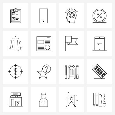 Pist, satış, kafatası, yüzde, indirimli Vektör İllüstrasyonu için 16 Kullanıcı Simgesi ve simge kümesi